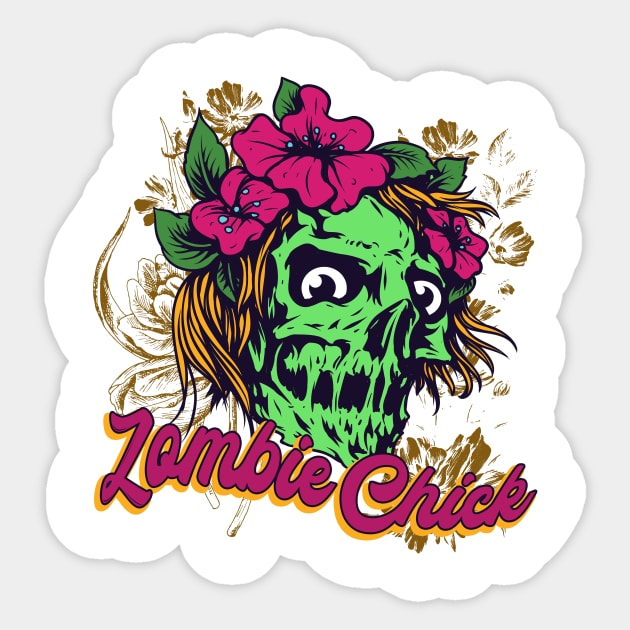 Ghoul Girl Rockabilly Sticker by Foxxy Merch